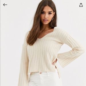 NEVER WORN✨ASOS Ribbed V-Neck Sweater